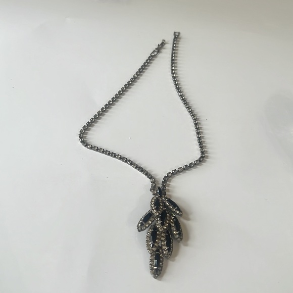 Elizabeth Cole's Black Rhinestone Crystal Necklace - Picture 8 of 10